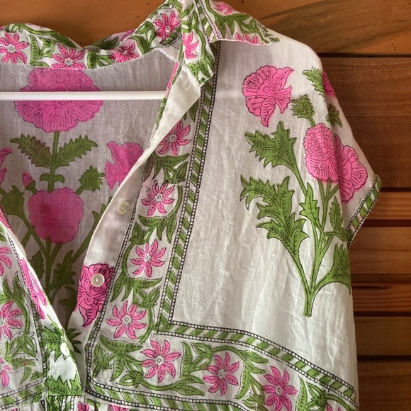 Cotton Block-print Dress - Picture 3 of 7